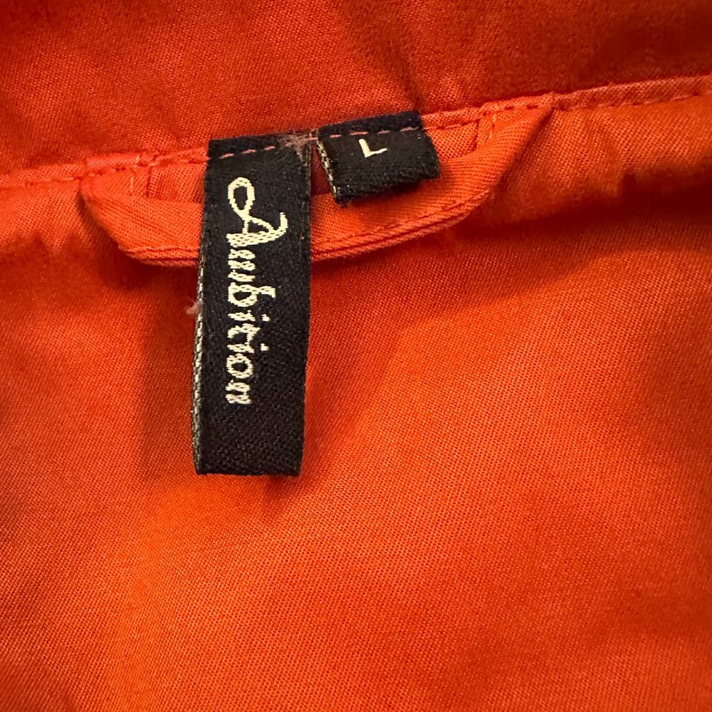 Ambition Rust-Colored Short Trench Coat Size L - Picture 7 of 9